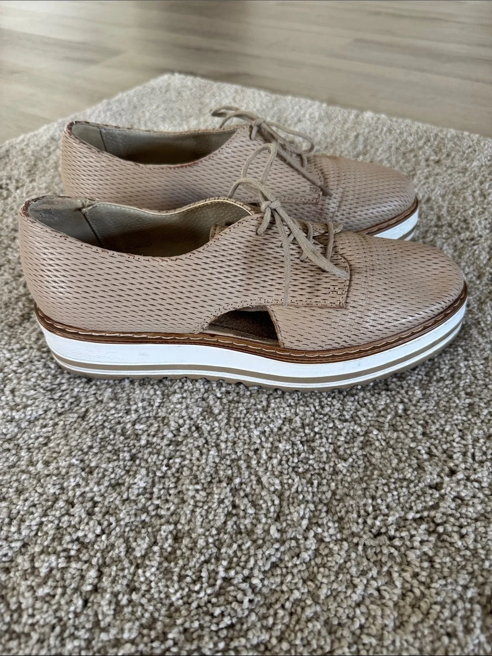 Summit By White Mountain Leather Oxfords Size 39 US 8.5 Made in Italy